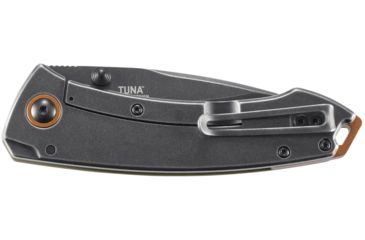 Image of CRKT Tuna Designed By Lucas Burnley in Orleans, Folding Knife W/Frame Lock, 3.22in, Plain Edge, Stonewash Finish, 2520