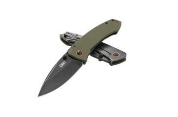 Image of CRKT Tuna Designed By Lucas Burnley in Orleans, Folding Knife W/Frame Lock, 3.22in, Plain Edge, Stonewash Finish, 2520