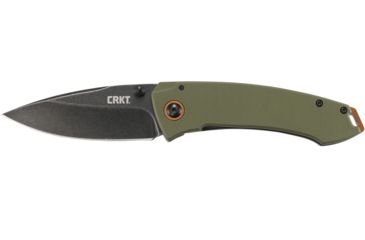 Image of CRKT Tuna Folding Knife, 3.22in, 8CR14MoV, Drop Point Blade, OD Green G10 Handle, 2520
