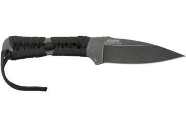Image of CRKT Utsidihi, Designed By Ryan Johnson Of Rmj Tactical in Chattanooga, Fixed Blade Knife W/Sheath, 3.5in, Plain Edge, Stonewash Finish, Nylon Cord Wrap, 2752