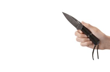 Image of CRKT Utsidihi, Designed By Ryan Johnson Of Rmj Tactical in Chattanooga, Fixed Blade Knife W/Sheath, 3.5in, Plain Edge, Stonewash Finish, Nylon Cord Wrap, 2752