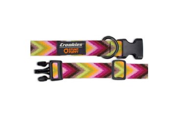 Image of Croakies Dog Collar, Large, Chevron Limefest, Chevron Limefest, Large, 90 Day Manufacturer Warranty, CRK-14520
