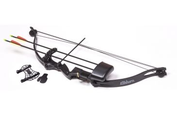Image of CenterPoint Elkhorn Jr Compound Bow/ 17-21lb Draw Weight/26in Max Draw/ Right Handed, Black, ABY1721