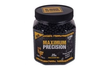 Image of Crosman Game Face Airsoft Maximum Precision Airsoft Ammo,6mm,.25g,Black,5000 Count 257319