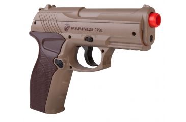 Image of Crosman Marines CP01 Airsoft Pistol, Tan/Brown, MCCP01