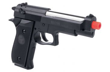 Image of Crosman Recon Spring Powered Combat Airsoft Pistol, Black, GFRAP22B