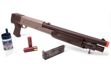 Image of Crosman SS02 Pump Shotgun Airsoft Gun, Tan/Brown, 54001