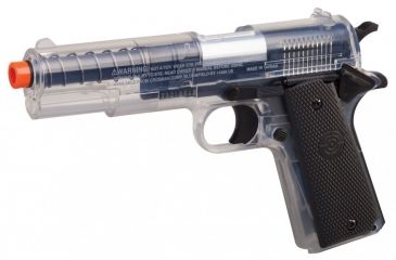 Image of Crosman Stinger P311 6mm, Spring Powered, Single Shot Airsoft Pistol, Clear/Black, ASP311C