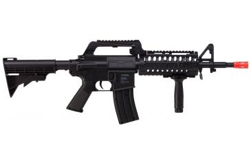 Image of Crosman Stinger R37 Spring Powered, Military-Style Tactical Airsoft Rifle, Black, 50003