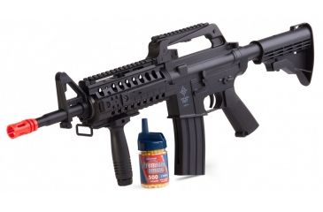 Image of Crosman Stinger R37 Spring Powered, Military-Style Tactical Airsoft Rifle, Black, 50003