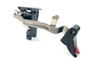 Image of Cross Armory Enhanced Flat Faced Trigger for P80 Gen 1 w/ Bar, Shoe &amp; 3.5 Spring, Aluminum, 40 cal, Anodized Black Finish, crP80di40
