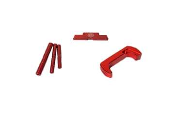 Image of Cross Armory Glock 3-Piece Kit, 3 Pin Set, Extended Mag Catch, Extended Slide Lock, Gen 5, Red, CRG5OKRD