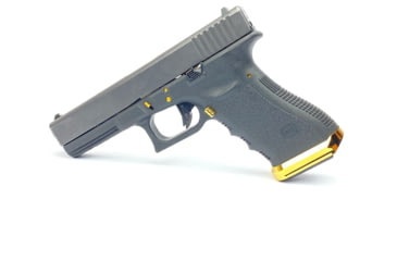 Image of Cross Armory Glock Operator Kit, 3-Piece Generation 1-3 w/ 3-Pin set, Extended Metal Mag Catch, Ext.Slide Lock, Gold, crGOKgd