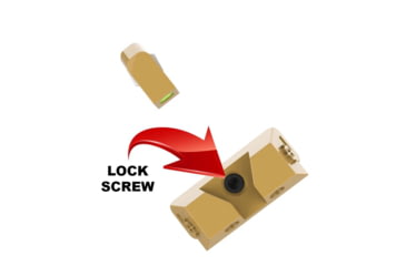 Image of Cross Armory Glow-In-The-Dark Pistol Sights, FDE, Standard, crGSs-fde