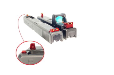 Image of Cross Armory Glow-In-The-Dark Pistol Sights, Red, Standard, crGSs-rd