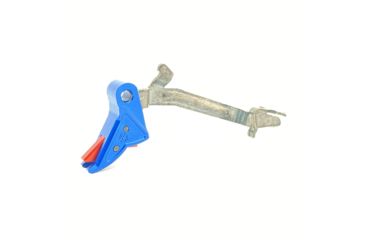 Image of Cross Armory Pistol Trigger w/ Bar, Shoe &amp; 3.5lb Spring, P80 Gen 1-3, 9mm Luger, 6061-T6, Anodized, Blue/Red, crP80Tdi-bl-rd