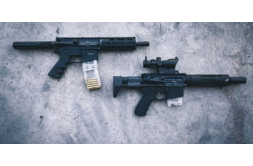 Image of Cross Industries Ar15 10/10 Coupling Pistol Magazine, Set of 2, Transparent Smoked, CM10AR15P55645B