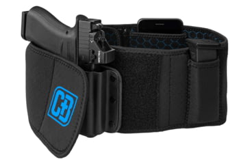 Image of CrossBreed Holsters Belly Band 2.0 Holster, Ambidextrous, Sig P365/Springfield Armory Hellcat, Smith &amp; Wesson M&amp;P Shield, Kimber Mako, Glock 26/19, Ruger LC9, Sig P320 Compact, Walther PPS M2, Black, Medium, CBBB-MD
