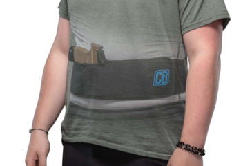 Image of CrossBreed Holsters Belly Band 2.0 Holster, Ambidextrous, Sig P365/Springfield Armory Hellcat, Smith &amp; Wesson M&amp;P Shield, Kimber Mako, Glock 26/19, Ruger LC9, Sig P320 Compact, Walther PPS M2, Black, Medium, CBBB-MD