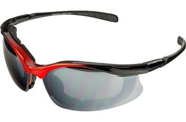 Image of CrossFire EMP Safety Glasses - Orange &amp; Black/Silver Mirror, One Size XFEM-9060C