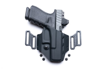 Image of Crucial Concealment Covert OWB Kydex Holster, Springfield Armory Hellcat, Right Hand, Black, 1135