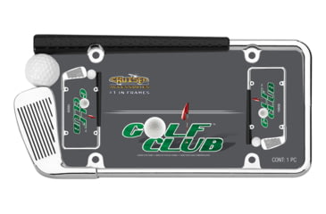 Image of Cruiser Accessories Golf Club License Plate Frame Chrome/Painted, 19509