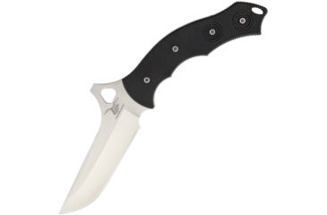 Image of CSSD/SC Bram Frank Design LLC Bowie Magnum Fixed Blade Knife, 5in, Stainless Steel, Standard Edge, Satin, Black, G10 Handle CSSD15