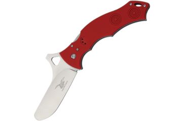 Image of CSSD/SC Bram Frank Design LLC Bowie Magnum Trainer Red Folding Knife,3.75in,8Cr13MoV Steel,Red,G10 Handle CSSD08