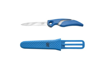 Image of Cuda 3in Titanium Bonded Net Knive With Sheath, German 4116 Corrosion-Resistant Stainless Steel Blade, Non-Slip Cuda Scale Pattern Grip, 18099