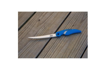 Image of Cuda 6in Titanium Bonded Curved Boning Knive, Titanium Bonded Blade, Non-Slip Cuda Scale Pattern, 18833