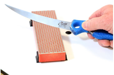 Image of Cuda 6in Titanium Bonded Curved Boning Knive, Titanium Bonded Blade, Non-Slip Cuda Scale Pattern, 18833