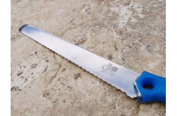 Image of Cuda 9in Titanium Bonded Chunk Knive, Titanium Bonded Blade, Non-Slip Cuda Scale Pattern Grips, 18830