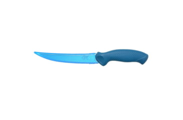 Image of Cuda AquaTuff Curved Boning Knife with Blade Cover, Blue, 6in, 23049