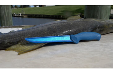 Image of Cuda AquaTuff Fillet Knife with Blade Cover, Blue, 6in, 23045