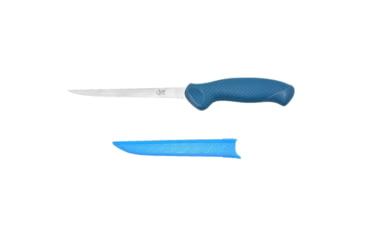 Image of Cuda AquaTuff Fillet Knife with Blade Cover, Blue, 6in, 23045