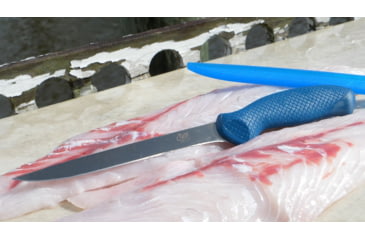Image of Cuda AquaTuff Fillet Knife with Blade Cover, Blue, 7in, 23064
