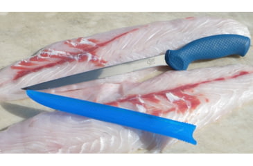 Image of Cuda AquaTuff Fillet Knife with Blade Cover, Blue, 9in, 23047