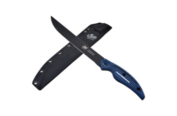 Image of Cuda Knives Cuda 10 in Professional Fillet Fixed Blade Knife, 10in, Stainless Steel, Standard Edge, Blue/Black Micarta Handle, 18131
