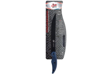 Image of Cuda Knives Cuda 10 in Professional Fillet Fixed Blade Knife, 10in, Stainless Steel, Standard Edge, Blue/Black Micarta Handle, 18131