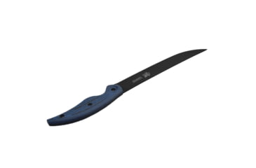 Image of Cuda Knives Cuda 10 in Professional Fillet Fixed Blade Knife, 10in, Stainless Steel, Standard Edge, Blue/Black Micarta Handle, 18131
