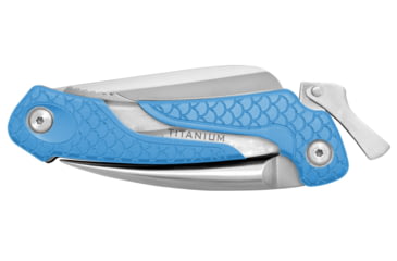 Image of Cuda Knives Cuda Marlin Spike Folder Folding Knife,3in,German 4116 Steel,Partially Serrated,Blue,Synthetic Handle, 18092