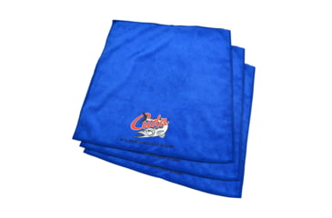 Image of Cuda Knives Cuda Microfiber Towel 3pk, 16in X 16in, Pack Of Three, Stain And Odor Resistant, Cuda Logo, Microfiber Construction, Blue, Blue, 18217