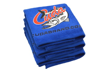 Image of Cuda Knives Cuda Microfiber Towel 3pk, 16in X 16in, Pack Of Three, Stain And Odor Resistant, Cuda Logo, Microfiber Construction, Blue, Blue, 18217
