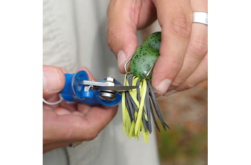 Image of Cuda Knives Cuda Mini Snip, 5.25 overall, Blue non-slip Cuda pattern synthetic handle, 23028