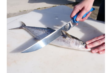 Image of Cuda Knives Cuda Semi Flex Fillet 10 in Fixed Blade Knife, 10in, German 4116 Steel, Standard Edge, Blue, Synthetic Handle, 18120