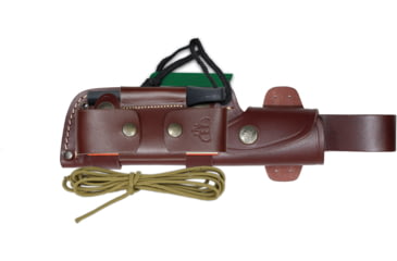 Image of Cudeman 124 Quality Fixed Blade Knife, 12 cm, Bohler N-695 Steel, Brown Micarta w/ Black Liners, Brown Leather Sheath, 124-XC