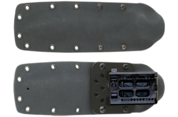 Image of Cudeman 126 Quality Fixed Blade Knife, 16 cm, Molybdenum Vanadium, White Micarta w/ Red Liners, 126-BK