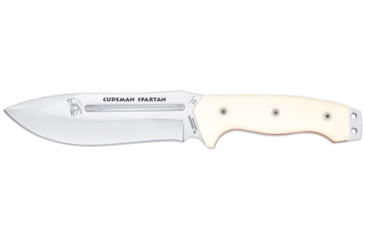 Image of Cudeman 126 Quality Fixed Blade Knife, 16 cm, Molybdenum Vanadium, White Micarta w/ Red Liners, 126-BK
