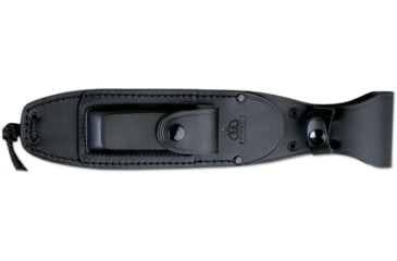 Image of Cudeman 299 Quality Fixed Blade Knife, 18 cm, Bohler N-695, Black Micarta w/ Red Liners, Black Leather Sheath, 299-B