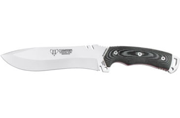 Image of Cudeman 299 Quality Fixed Blade Knife, 18 cm, Bohler N-695, Black Micarta w/ Red Liners, Black Leather Sheath, 299-B